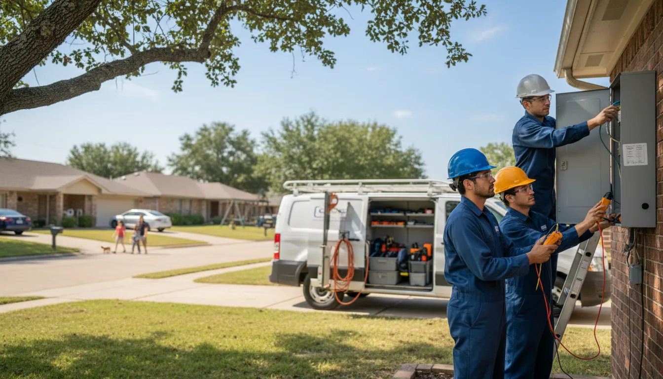 Certified electrician providing emergency electrical services in Telferner, TX